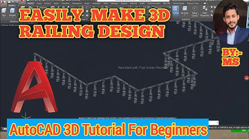 How to Make Beautiful 3D Railing in AutoCAD || Railing in AutoCAD|| 3D Railing in AutoCAD @autocad