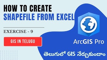 How to Create Shapefiles from EXCEL in #ArcGISPro || GIS in Telugu
