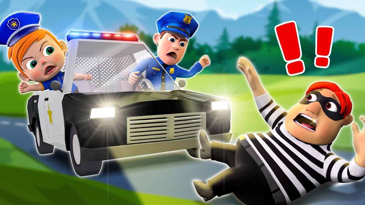 Baby Police Chase Thief   NEW Kid Songs  Nursery Rhymes By PIB Family