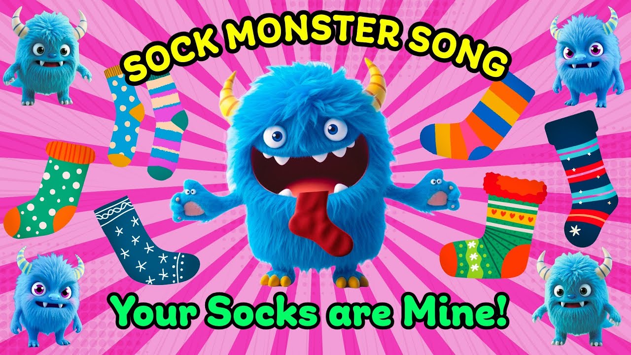 Where did my socks go! | sock monster song | Nursery Rhymes & Kids Songs |  