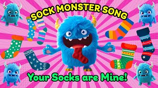 Where did my socks go! | sock monster song | Nursery Rhymes & Kids Songs | @BlueOnionRhymes