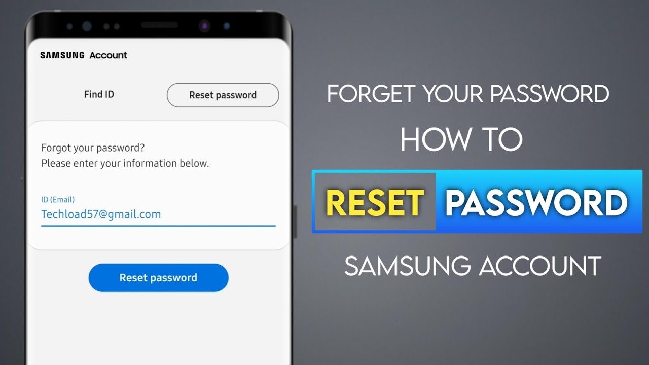 How to Reset Password Samsung Account : Forget Your Password - YouTube