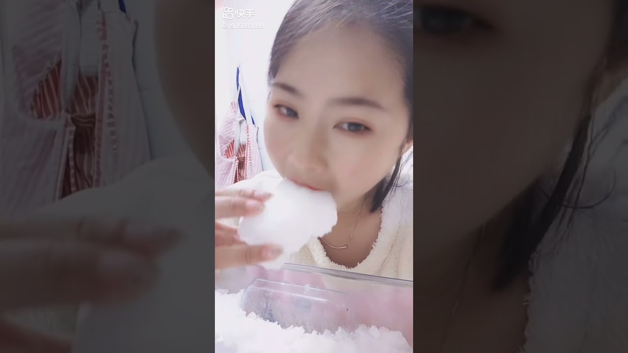 FREEZER FROST EATING [Ice ASMR] #10