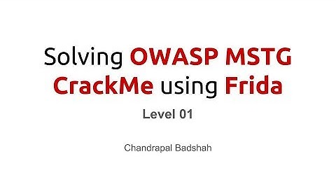 Solving OWASP MSTG Android CrackMe using Frida (Level 01)