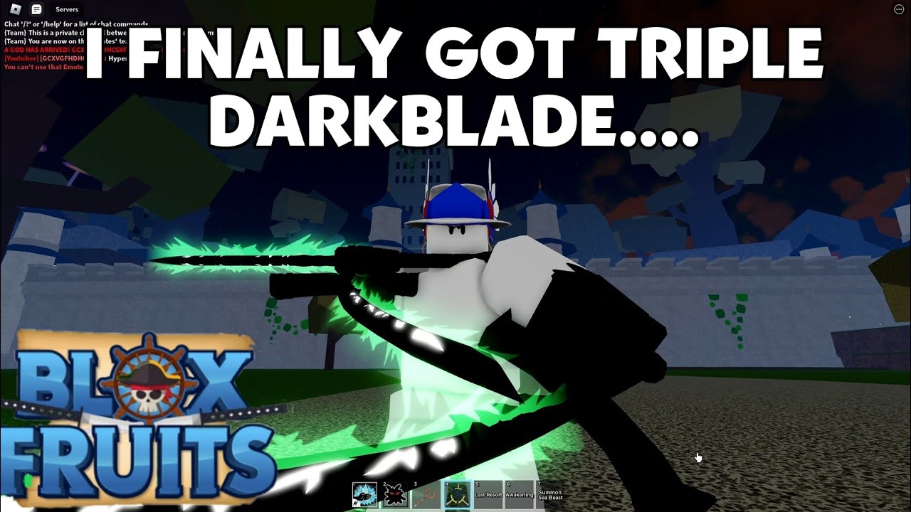 TRIPLE Dark Blade Showcase  Blox Fruits Pink Dragon 