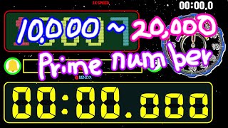 numbers from 10001 to 20000, but only show prime numbers countup timer  alarm