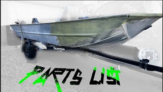 1648 Jon boat Parts List + Sneak Peak