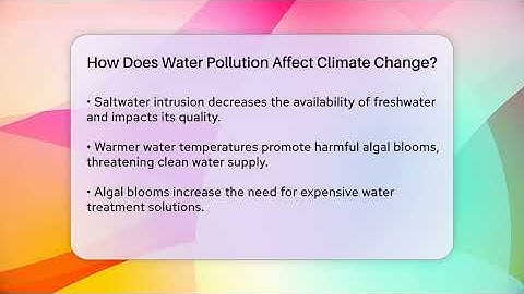 How Does Water Pollution Affect Climate Change? - Ecosystem Essentials