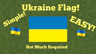 Minecraft Tutorial - How to make Ukraine Flag EASY...