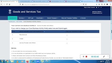 How to change or edit core business activity in GST ? || How to amendment in core business activity.