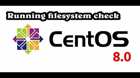 Centos 8 - How to run filesystem check in single user mode