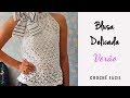 Blusa de Verão Delicada  Com laço ♥ Crochê Fácil