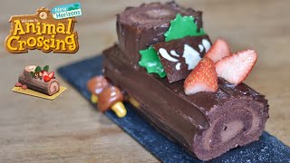 Animal Crossing New Horizons Yule Log Cake Tutorial