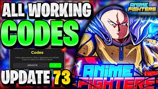 🔥*NEW* ALL WORKING UPDATE 73 CODES FOR AFS | ROBLOX ANIME FIGHTERS SIMULATOR CODES