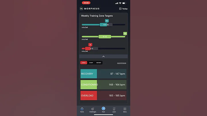 Checking your biometrics and heart rate zones in the Morpheus M7 HR Device