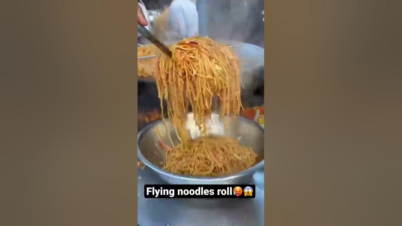 Flying Noodle Roll indianfoodstreet indianfood YouTube