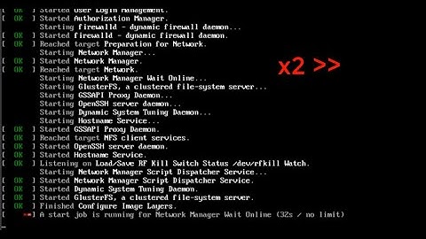Centos and Redhat based A start job is running for Wait for Network to be Configured