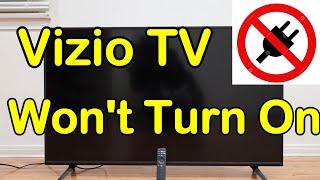 VIZIO SMART TV WON'T TURN ON/BLACK SCREEN, EASY FIX