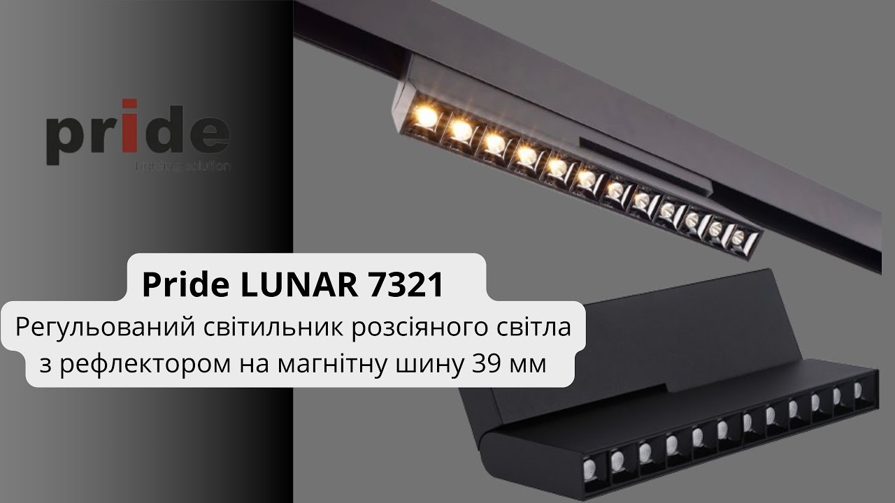 Pride Светильник на магнитную шину Lunar 7321 black, купить