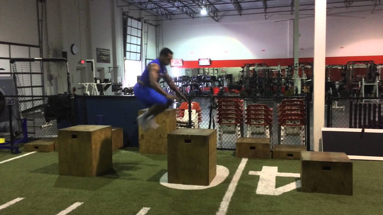 Plyometric Box Jumps Series and Depth Drops Collegiate Football