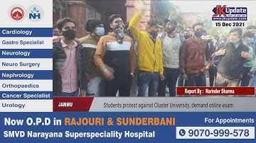Students protest against Cluster University, demand online exam
