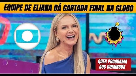 💣 Eliana's team makes the final move at Globo for the blonde to take over the Sunday show