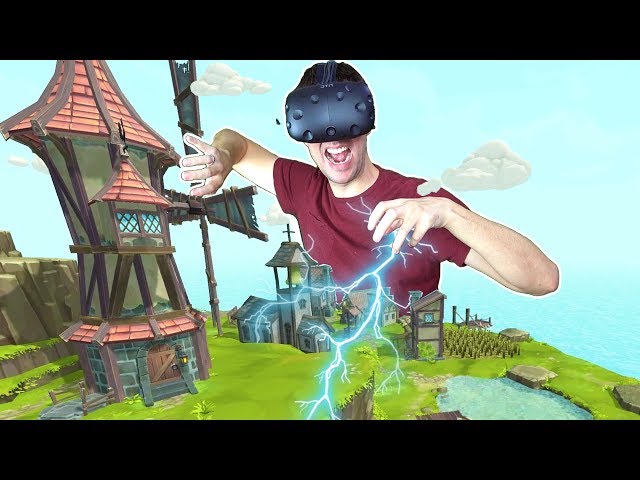 Playing a virtual god in Townsmen VR