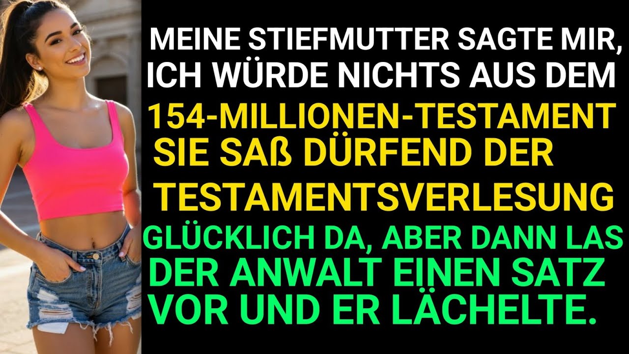 Meine Stiefmutter sagte mir dass ichausdem 154-MillionenTestament meinesVaters nichts bekommen würde