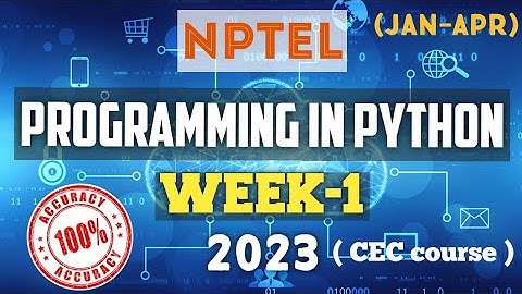 Programming in Python || NPTEL week 1 assignment answers 2023 #nptel #pythonprogramming #skumaredu