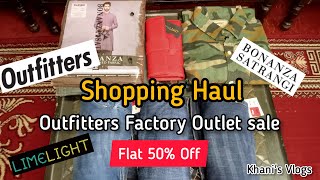 Outfitters Factory Outlet Flat 50% Off, Bonanza men collection & Limelight shopping haul Video screenshot 3