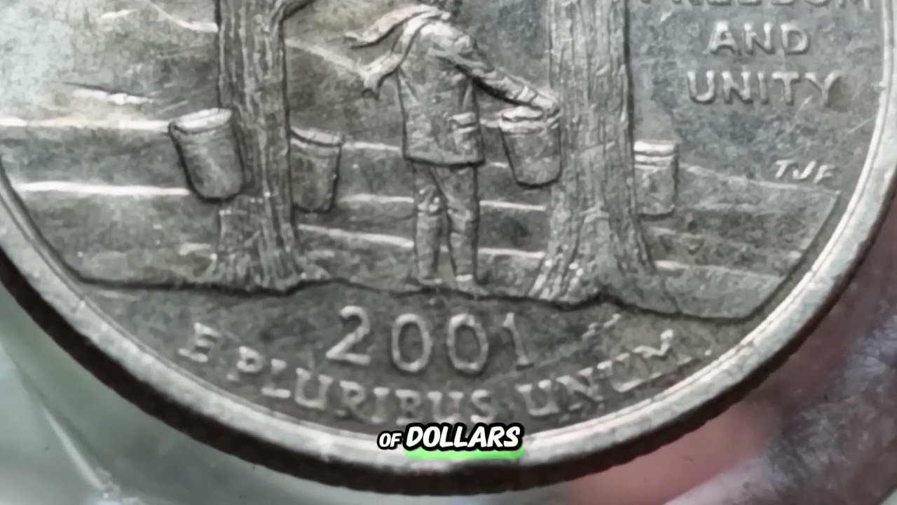🇺🇸 2001-D Vermont Quarter Worth Up To ! 💰