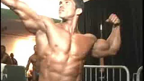 Musclemania bodybuilder Marcos Cardona poses