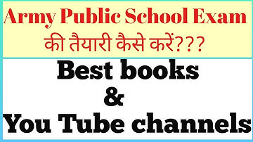 Army Public School Exam Preparation//Best books & Youtube channel//Strategy of Screening exam// AWES