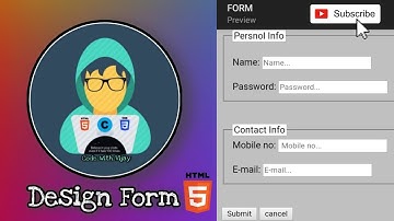 Design Form with Form Tag in Html  |  Screen video only • Code with Vijay
