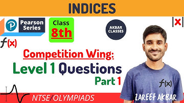 Class 8 Pearson IIT Foundation Series | Indices | Level 1 Questions Part 01 | Zareef