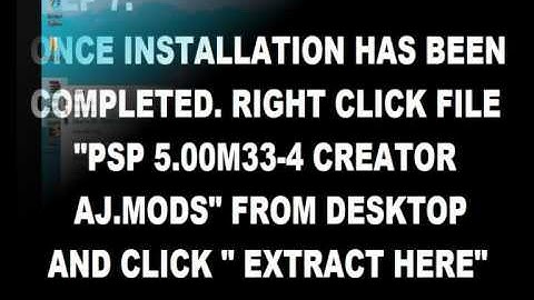 HOW TO CREATE 5.00M33-4 MMS MAGIC MEMORY STICK FOR PSP BY AJ.MODS