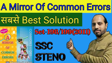 MIRROR OF COMMON ERROR BY ASHOK KUMAR SINGH.FULL SOLUTION| MIRROR OF COMMON ERROR| SSC MTS SET PAPER