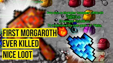 Tibia Retro - First MORGAROTH EVER KILLED NICE LOOT (7.92 -  2007)