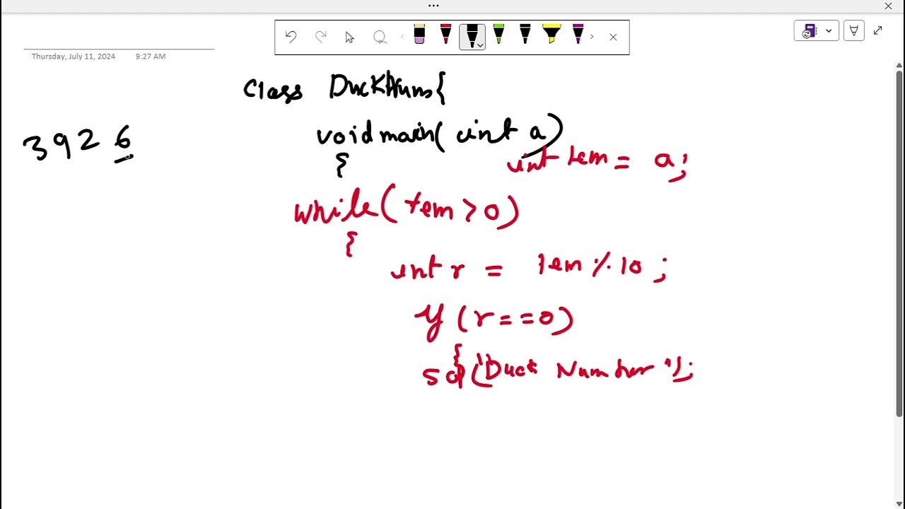 Duck Number Program in Java - YouTube