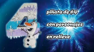 Olaf con relieve piñata numérica