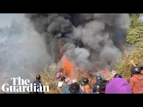 Smoke rises from deadly Nepal plane crash