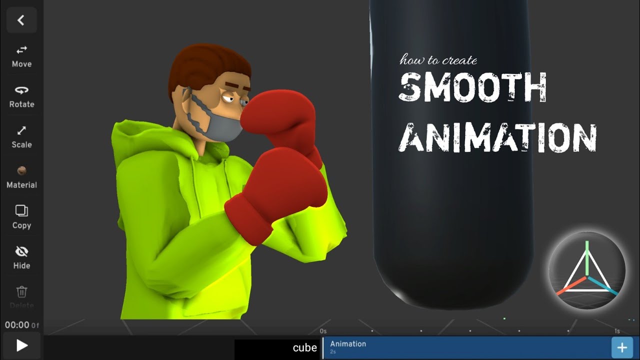 How to make smooth animation with Prisma 3D app on mobile - YouTube