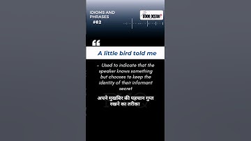 Thumbnail of A little bird told me - IDIOMS AND PHRASES #62 @TheBookOcean #shorts