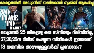 Kerala Theatre Reopening latest News | Upcoming Theatre releasing movies | Release date|