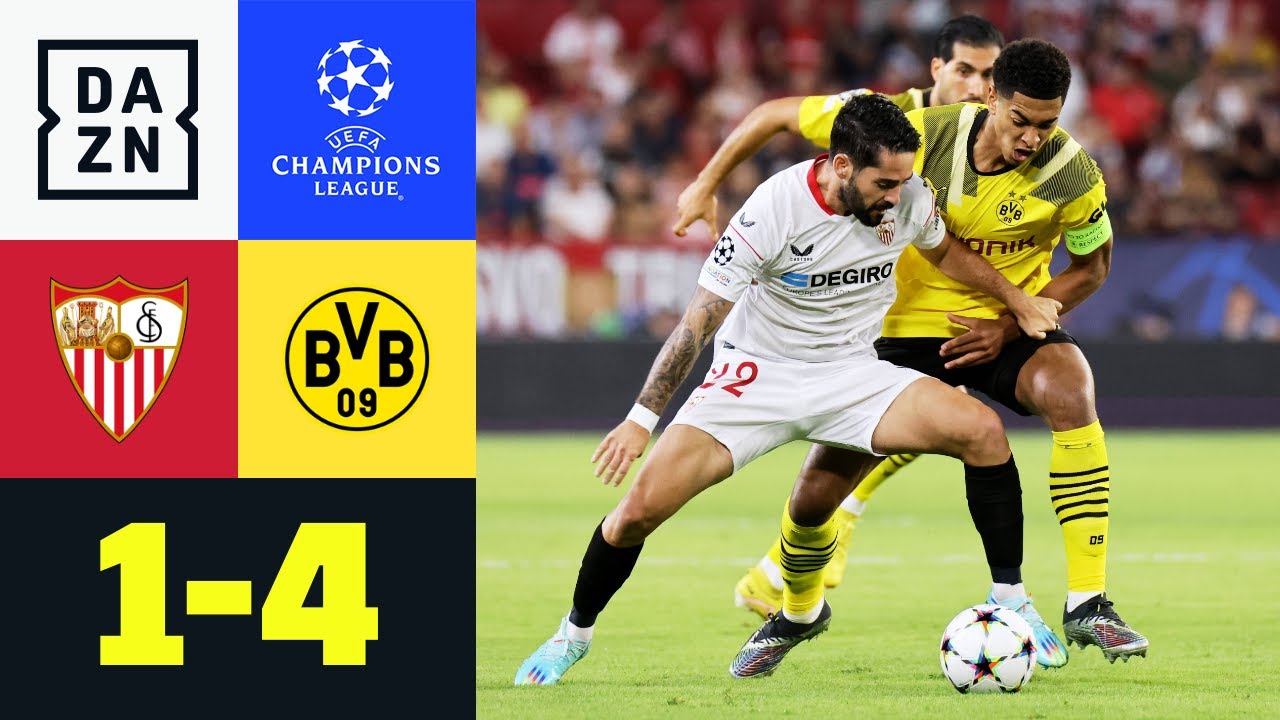 FC Sevilla - Borussia Dortmund 14 UEFA Champions League DAZN Highlights