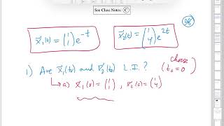 General soln. of a system of ODEs | Wellesley College Diff. Equations w/Applied Linear Algebra