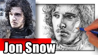 How To Draw Jon Snow From Game Of Thrones Youtube