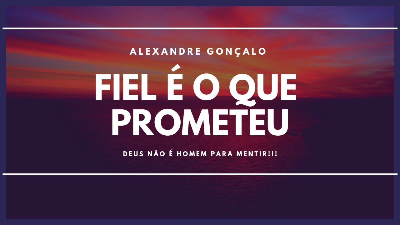 Alexandre Gonçalo - Fiel é o que prometeu (Edu porto) Cover - YouTube