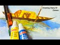 How to draw a boat ll watercolour painting ll drawing diary of zareen
