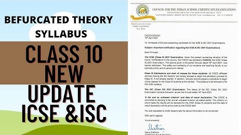 ICSE ISC LATEST NEWS | SEMESTERWISE EXAMS 2022.|BIFURCATED THEORY SYLLABUS...😀😀👍👍
